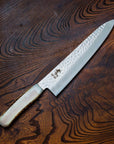 Sakai Takayuki Stag Sugihara Damascus Gyutou 210mm (8.2")