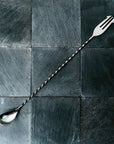 Twist Bar Spoon with Trident Fork - 30cm